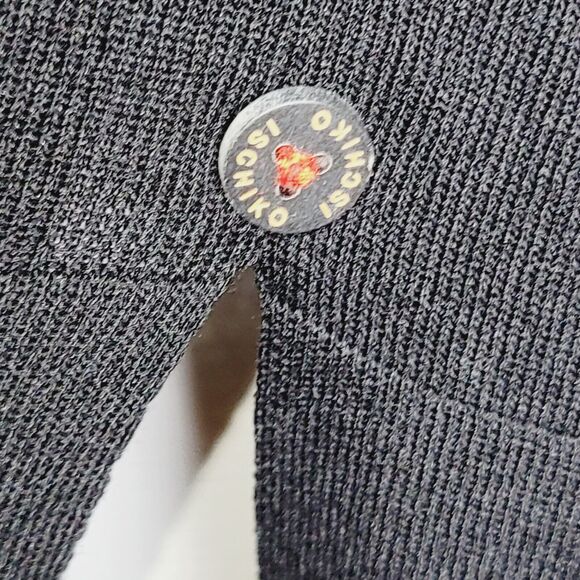 Ischiko Oska Sweater US 8 Black Open Back Tie Lagenlook Asymmetrical Slinky - Picture 4 of 11